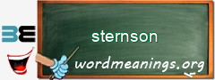 WordMeaning blackboard for sternson